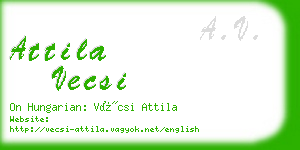 attila vecsi business card